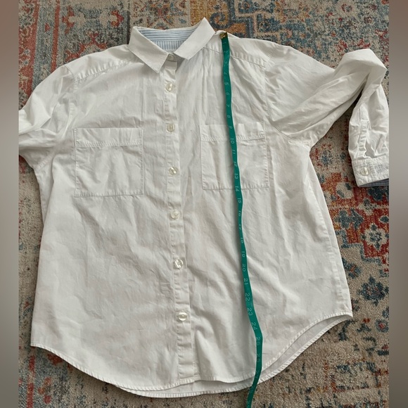 Talbots 100% cotton white two-pocket button down shirt - Picture 8 of 8